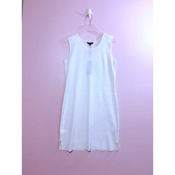 Misook Acrylic Knit Dress in White Size Petite Small - Picture 1 of 7
